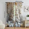 2 Stuks Klassieke Kerstboom en Sneeuwvlok Print Gordijnen Polyester Stangtunnel Wasbare Draperieën Voor Verschillende Kamers Elegant