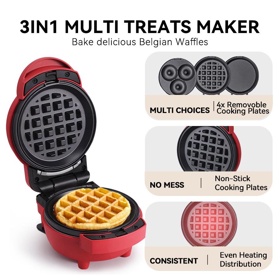 Electric Sandwich & Waffle Maker Toaster Press for Breakfast