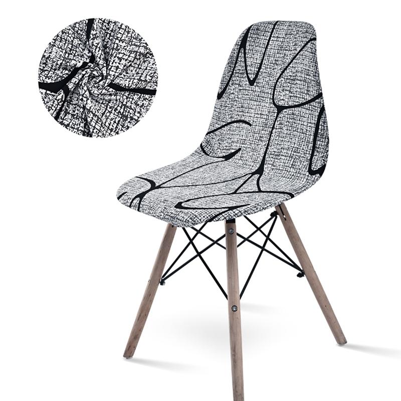 Esszimmerstuhlbezüge Elastische Schalenstuhl-Überzüge Waschbare Sitzbezüge mit Blumendruck für Hochzeit Küche Zuhause Housse Chaise