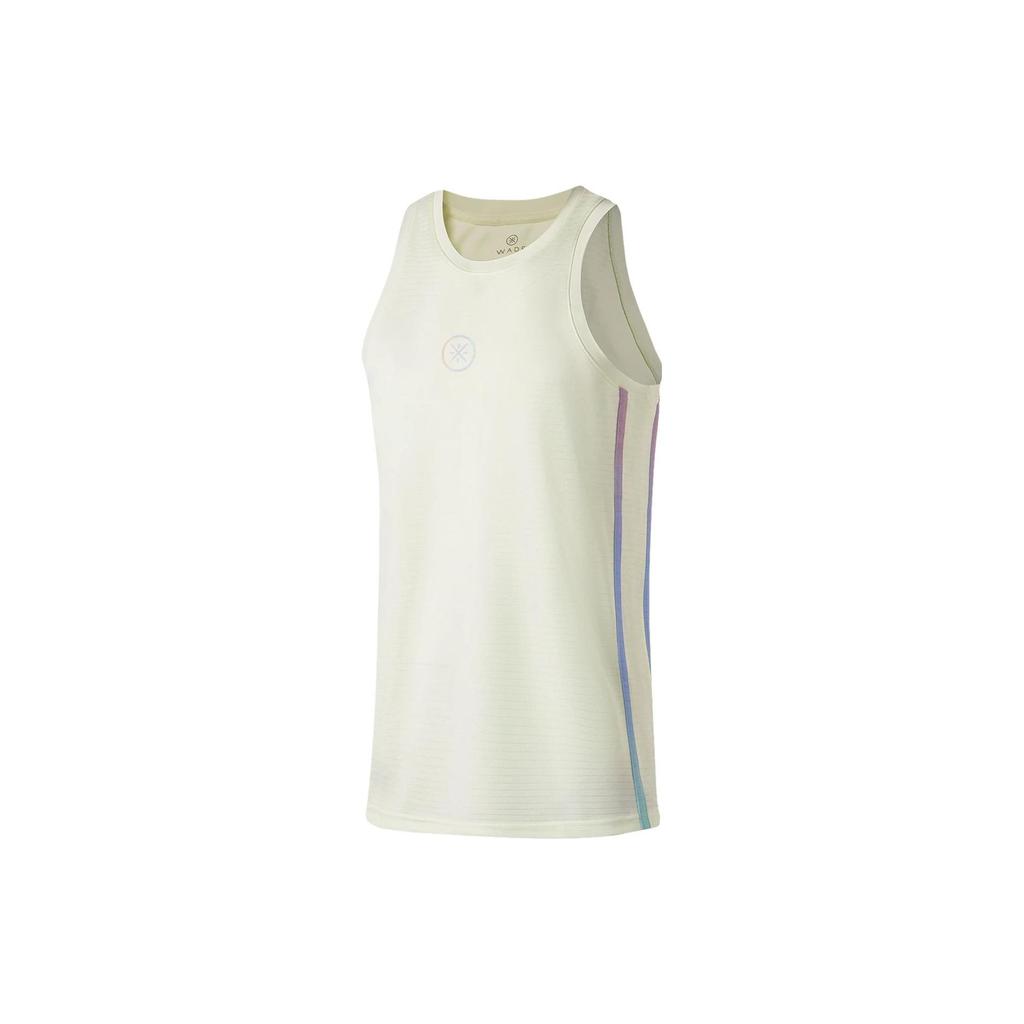 Li-Ning Quick-Dry Competition Letter Pattern Sleeveless Hurdling Vest Men Tops White AAYT013-3