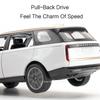 1:24 Land Rover Range Rover Defender Legierungsmodell Cullinan Diecast Auto Spielzeug Türen geöffnet Sound Licht Fahrzeuge Kinder Weihnachtsgeschenke