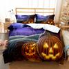 Pumpkin Lantern Duvet Cover Set Polyester Comforter Cover King Queen Full Twin Size Bedding Set With Pillowcase Halloween Gift