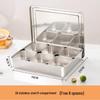 Thickened Plastic 6-Grid Divided Food Storage Box