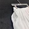 Women's White Ramie Embroidered Midi Skirt with Elastic High Waist and Wide Hem - Spring 2026 Collection