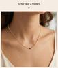 Collana in Acciaio Inossidabile Pietra Naturale Pietra Preziosa Colorata Collane a Stazione Gioielli Impermeabili da Donna