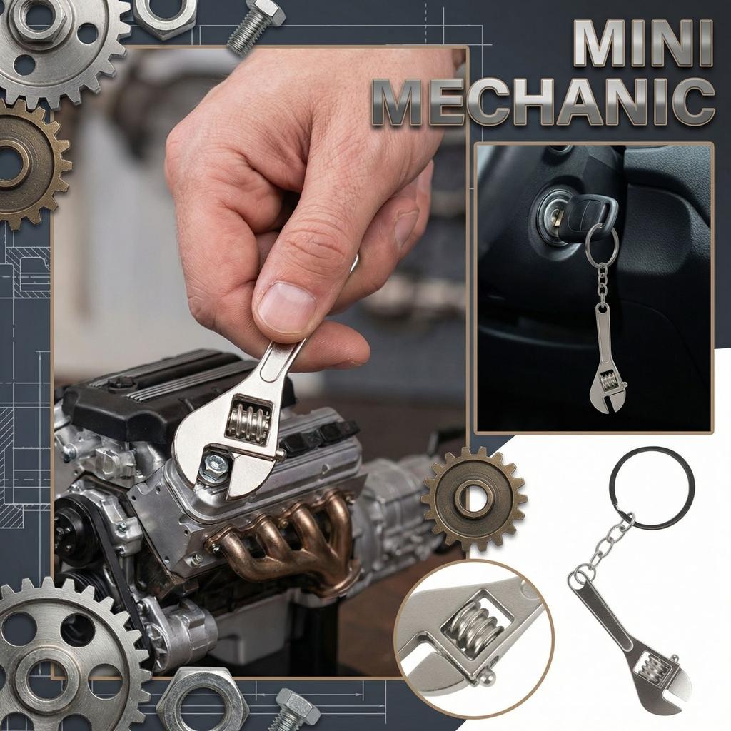 Realistic Tool Keychain, Metal Creative Adjustable Keychain, Car Small Gift Pendant