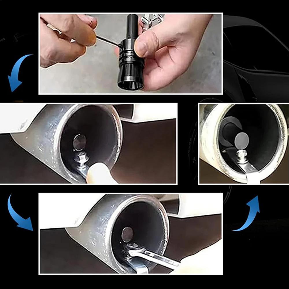 Universal Car Turbo Sound Whistle Muffler Exhaust Pipe Whistle Fake Simulator Whistler Car Styling Accessories Size S/M/L/XL