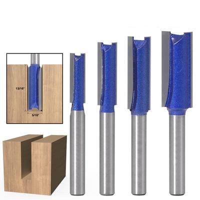 6mm 6.35mm Schaft Gerader Holzbearbeitungs-Fräser Bit Satz Schreiner Fräser 1/4″ 5/16″ 3/8″ 1/2″ Schnittdurchmesser