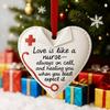 Heart Shaped Christmas Ornament 2D Acrylic Car Rear View Mirror Charm Love Is Like