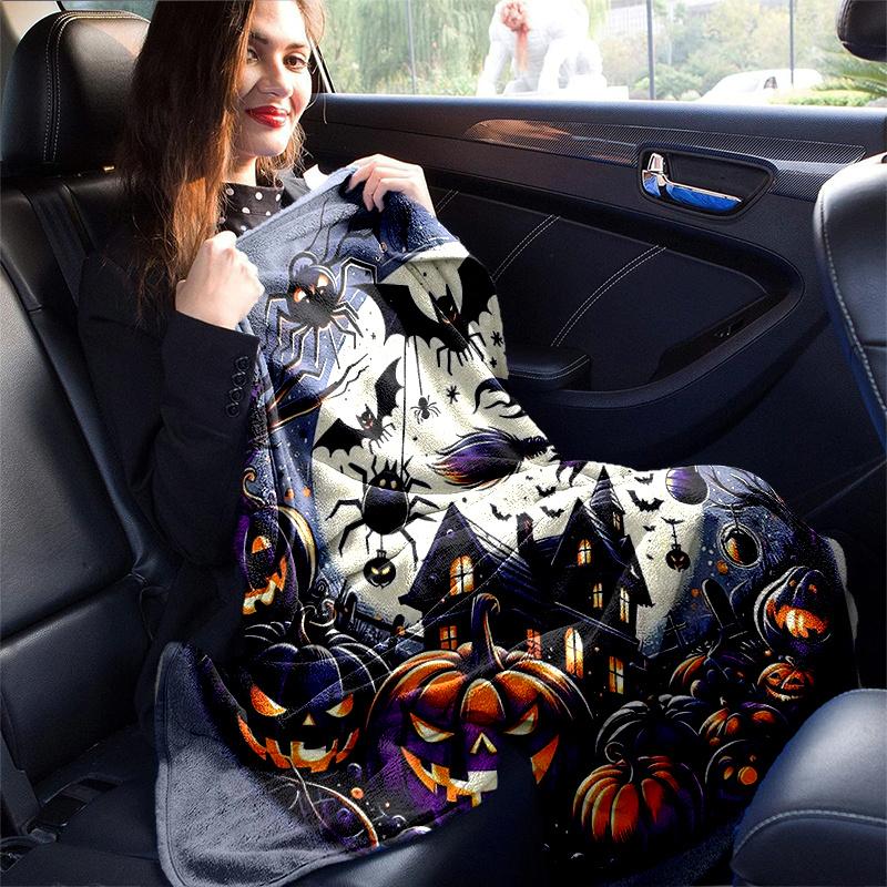 1pc Halloween Bilder Ideen Blanket  Seasonal Universal Home Decorative, Living Room, Travel, Camping, Car Blankets