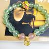 Natural Green Strawberry Crystal Bracelet Strawberry Crystal Flower Bangles Women Fashion Jewelry Accessories Gift
