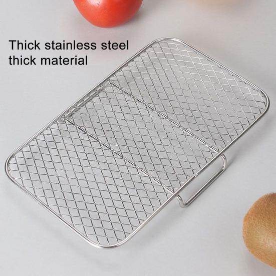 Stainless Steel Grilling Rack Stand for Ninja Air Fryer BBQ Grill Accessories Multifunctional 3-Layer Dehydrating Rack