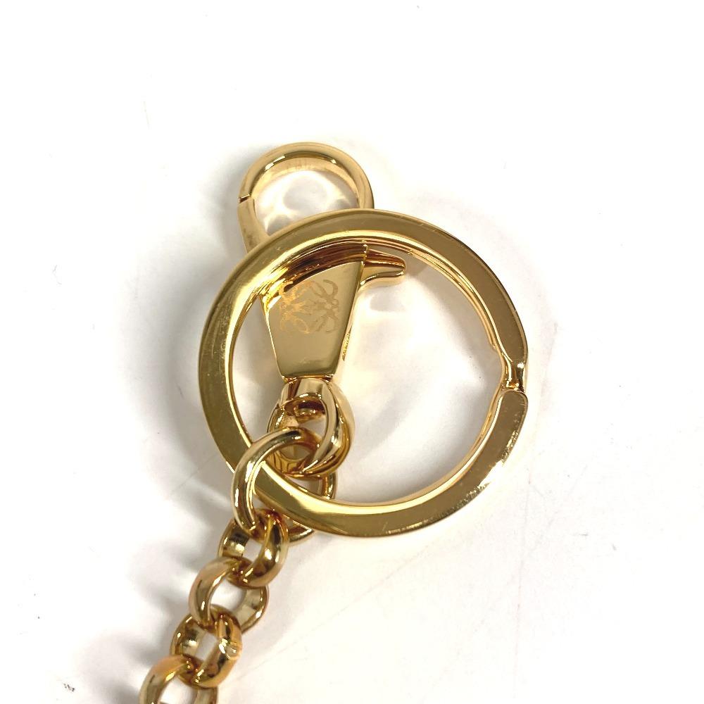 LOEWE Amazona anagram logo Charm Bag Charm Key Holder Leather Green/Gold