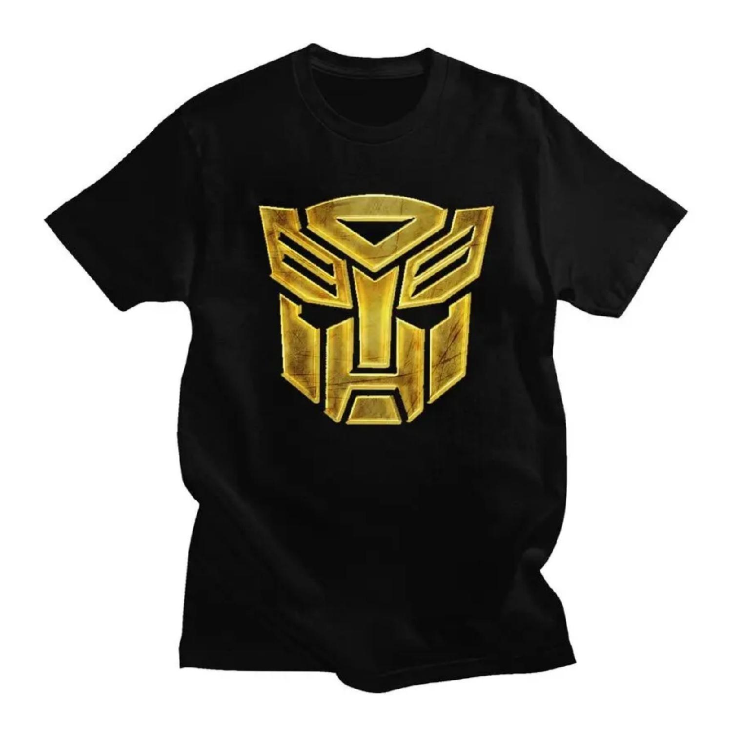 

Custom Fashion Cartoon Autobot Transformers Car T Shirt Men Short-Sleeve T-shirt Streetwear Tee Slim Fit Tshirts Gift S чёрный