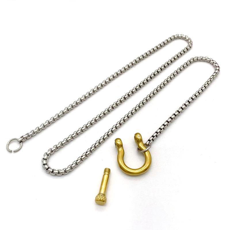 ZAKOL Personalized 18K Gold Plated Stainless Steel Rope Chain Horseshoe Necklace for Women Fashion Choker Party Zircon
