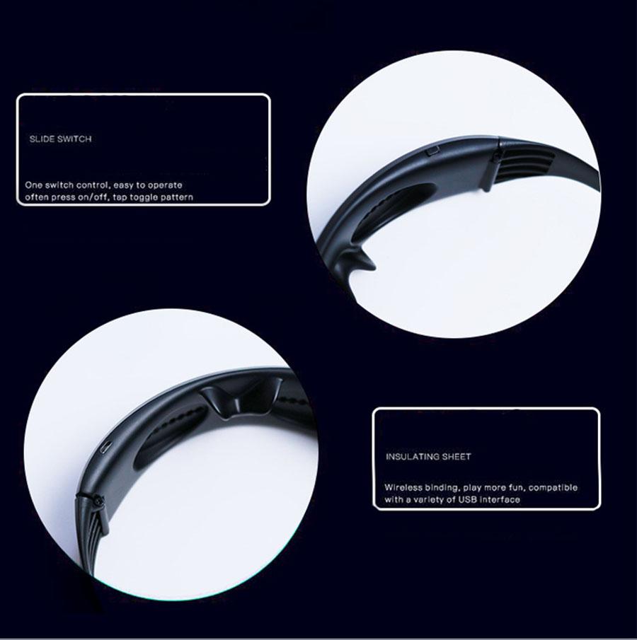 Electronic DIY Magic Bluetooth LED Glasses Shining USB Charge Eyewears