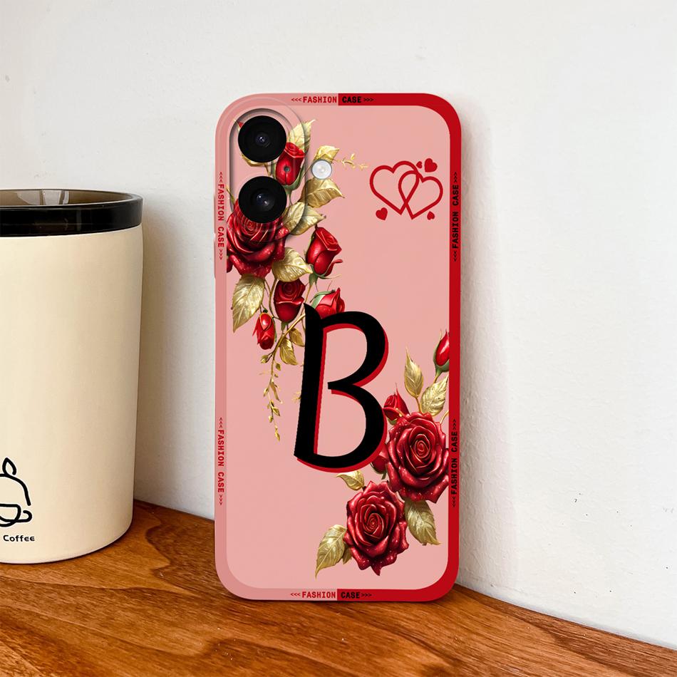 For iPhone 17 Pro Max 17 Air Phone Cover Flower Name Letters High Quality Case For iPhone17 Soft Silicone Shockproof Housing