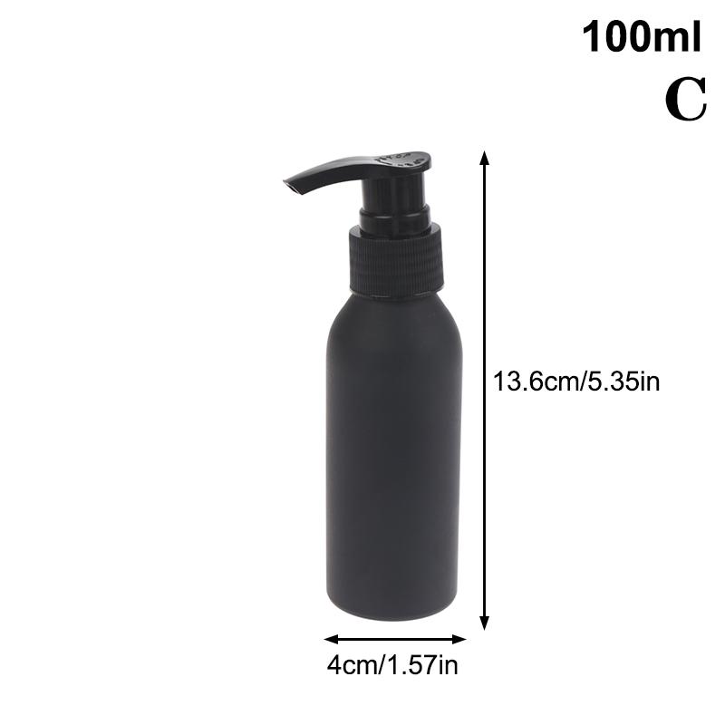40Ml-250Ml Black Frosted Aluminum Bottle With Cap Perfume Lotion Cosmetic Toner Water Bottle Travel Protable Refillable Bottle