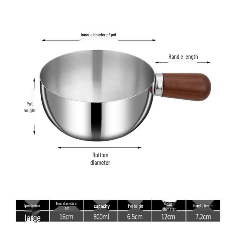 

LISM 16cm Stainless Steel Milk Pot