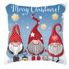 New Christmas Dwarf Pillow Cover Christmas Cute Dwarf Peach Skin Cushion Cover