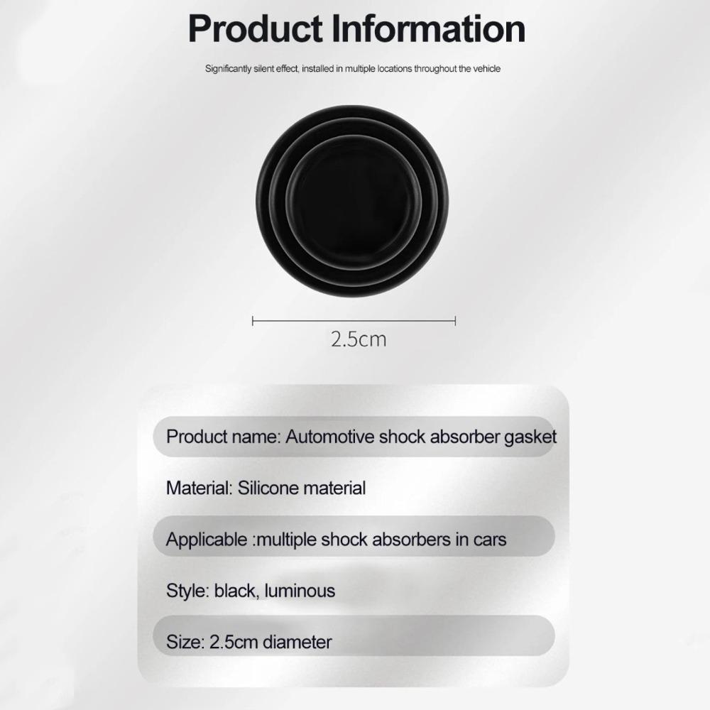 5pcs/set Luminous Car Door Shock Absorber Car Door Silicone Anti Shock Pad  Anti-collision Switch