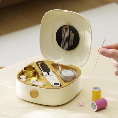 Magnetic Portable Sewing Box: Multifunctional Needle & Thread Kit for Home Use