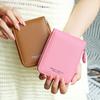 Short Clutch PU Leather Card Holder Zipper Coin Purse Retro Women Short Wallet  Card Storage Bag