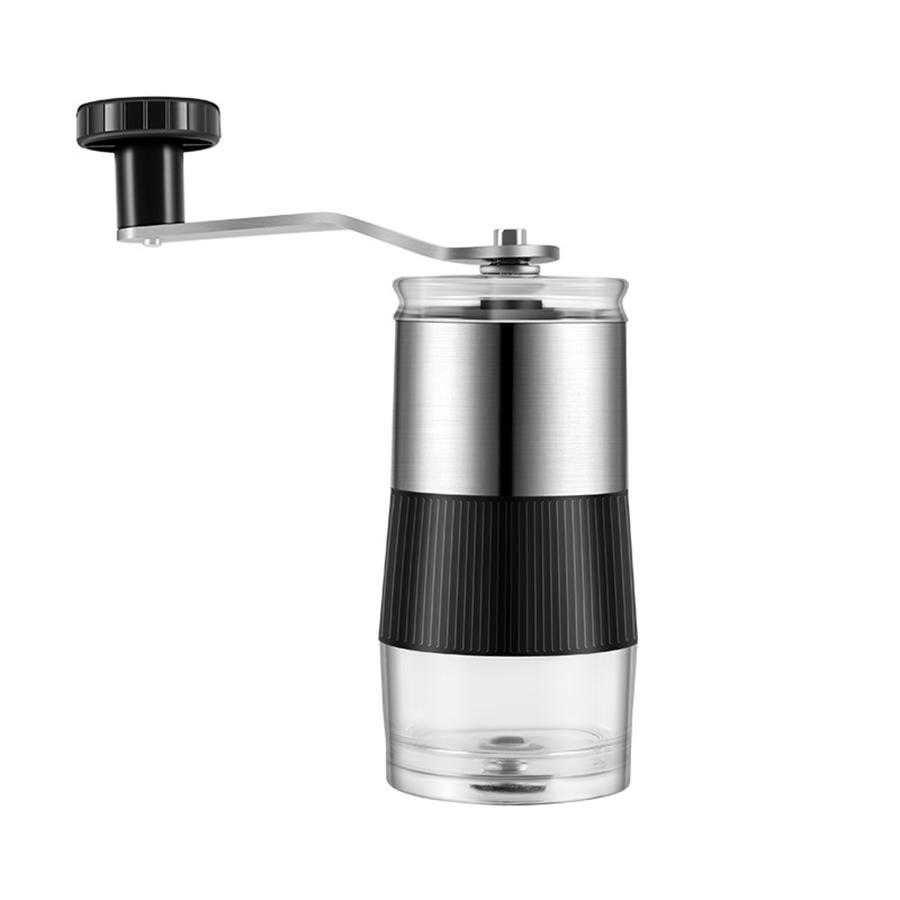 Manual Coffee Mill Stainless Steel Portable Small Coffee Grinder Manual Externally Adjustable Grind Setting чёрный