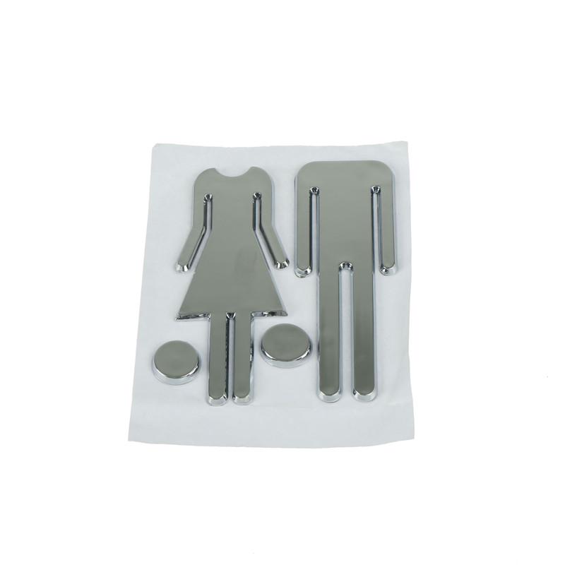 Men&Woman Wc Door Signs Decals Toilet Signs Restroom Washroom Signage Plaque