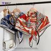 Spring and Autumn Ladies Velvet Printed Triangle Scarf Silk Scarf Fashion Bag Headscarf Scarf Accessories Travel Outlet Small Shawl