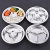 HUIHUADU 201 Stainless Steel Divided Lunch Plate