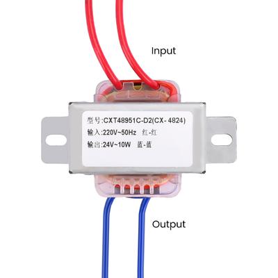10W AC220V až AC24V Jednonapěťový 2-linkový výstupní AC napájecí zdroj Malý transformátor 130MM Vstupní Výstupní kabel