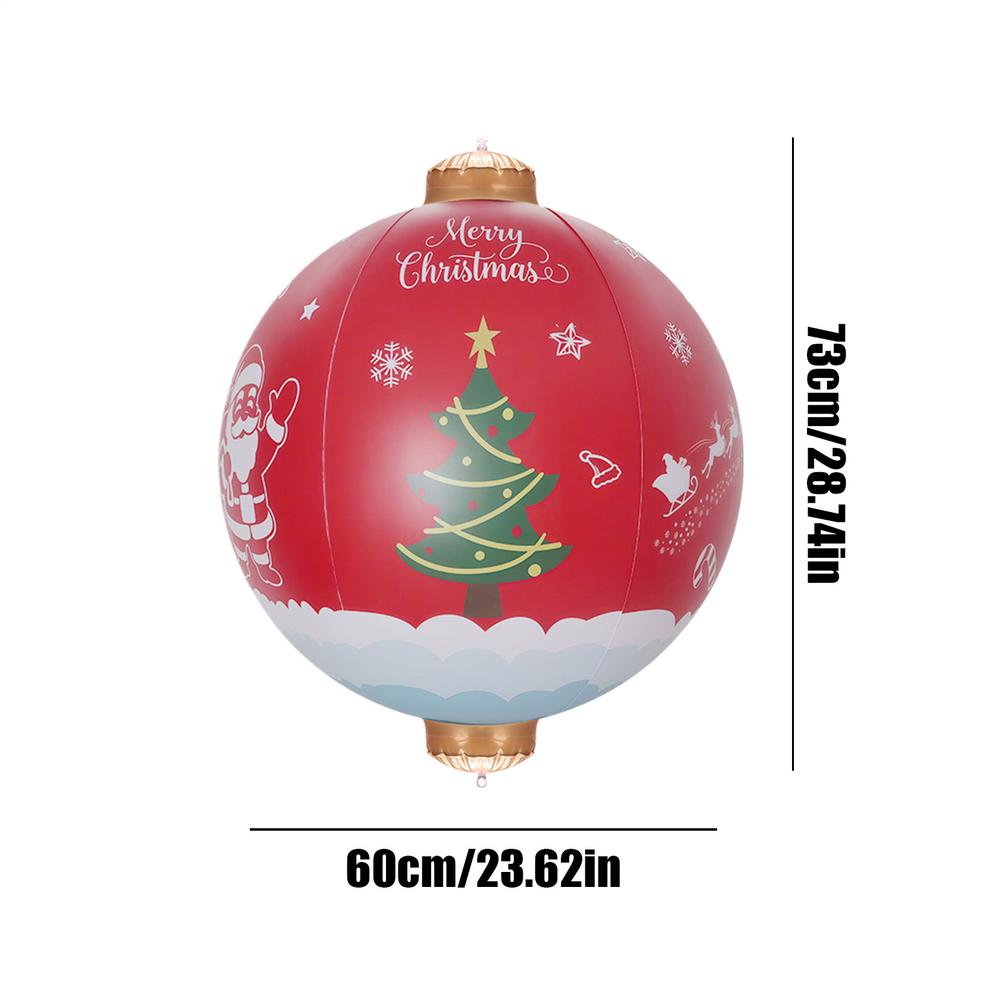 Giant PVC Balls Inflatable Christmas Ornaments Weather-Resistant Home Decor for Holiday Events Celebrations Porch Door Tree