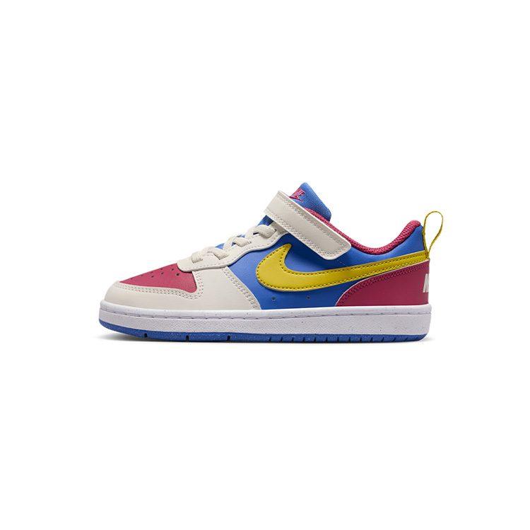 Nike Court Borough Low Top Kids' Skateboarding Shoes White/Red/Blue/Yellow Children Aged 3 7 Years Old IM2182-633