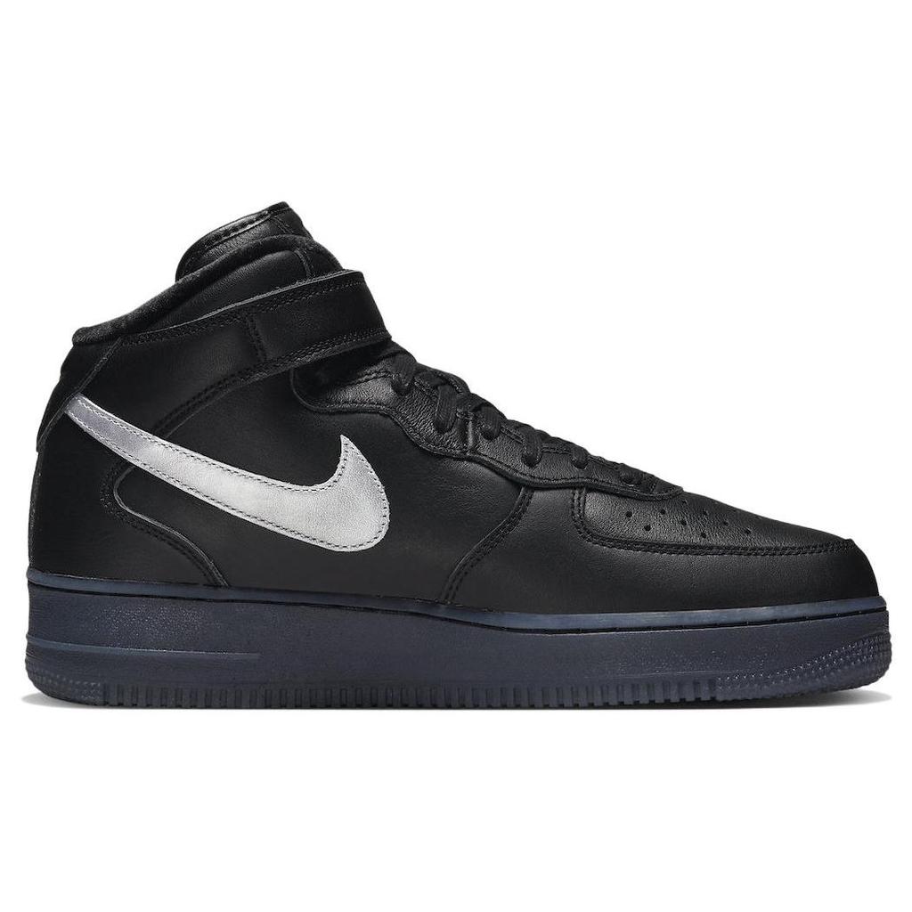 Nike Air Force 1 Mid Premium Black Metallic Silver Unisex Sneakers Hyper-Pink Anthracite DX3061-001