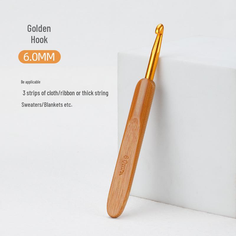 Carbonized Bamboo Crochet Hook for Hand-Knitted Wool Sweaters and Doll Slippers
