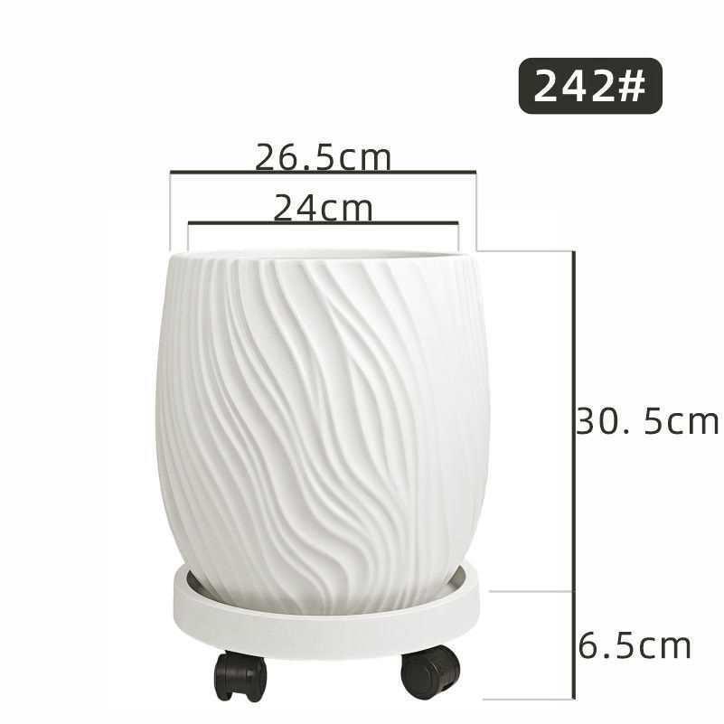 Large Caliber Resin Flower Pot for Monstera Deliciosa - Durable, Thickened Design with a Luxurious Touch