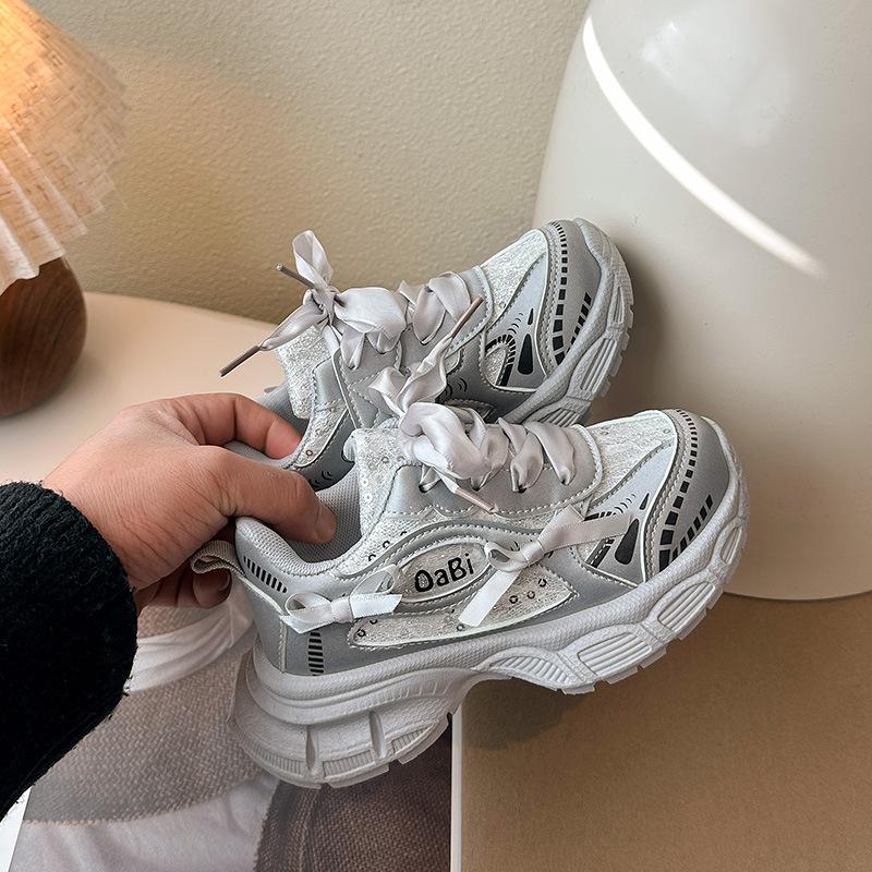 Children's sports shoes autumn and winter girls' shoes new women's treasure winter velvet shoes older children's dad shoes cotton shoes