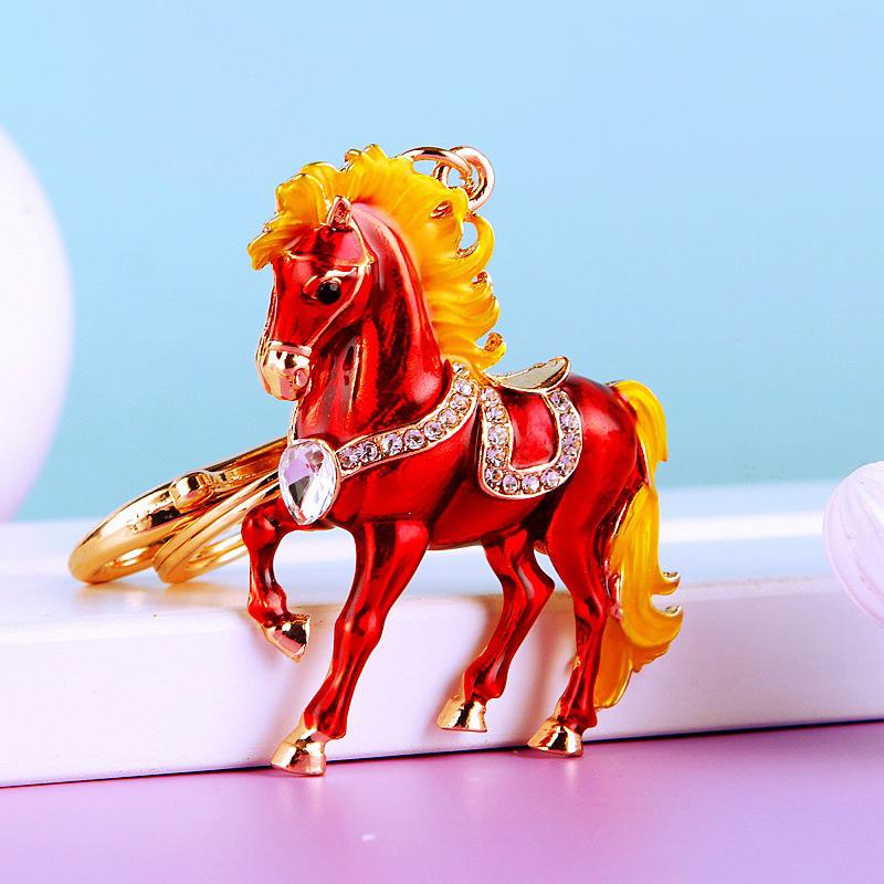  Pony Car Keychain Bag Pendant Metal Keychain Year Of The Horse