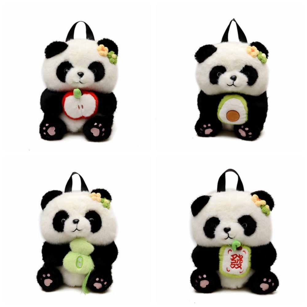 PP Cotton Shoulders Dual Use Knapsack Large Capacity Animal Doll Plush Schoolbag  Autumn Winter