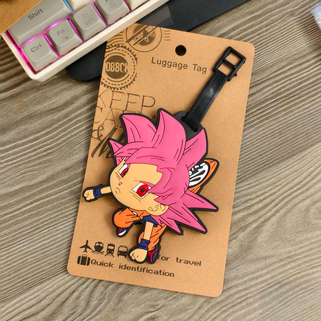 Anime Cartoon Cute Dragon Ball Goku Buu Vegeta Luggage Tag Suitcase Label