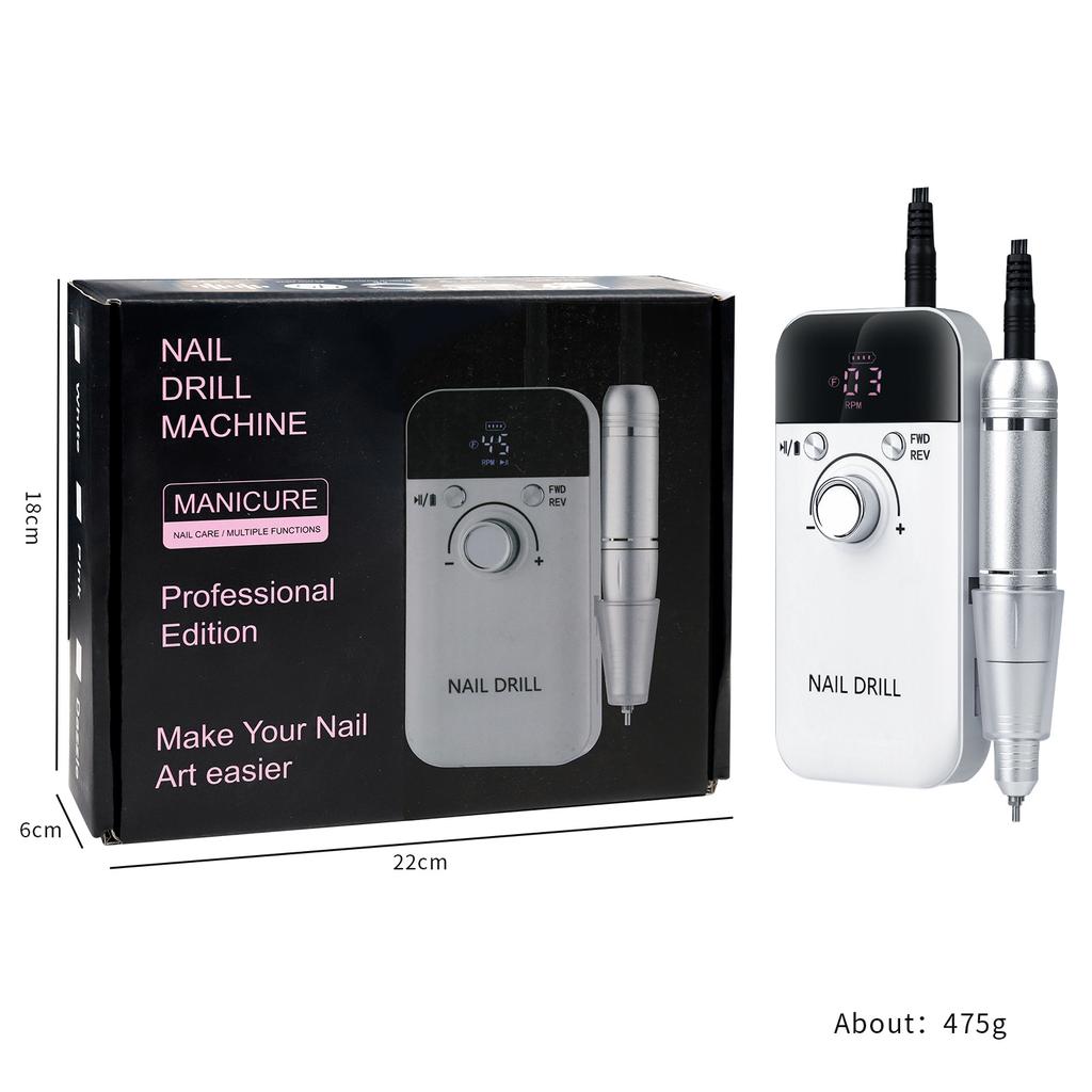 Professional Nail Remover V6 Sander 45000 RPM Electric Portable Electric Nail Scrubber Machine Manicure Nail Sander Electric Nail Polish Drill