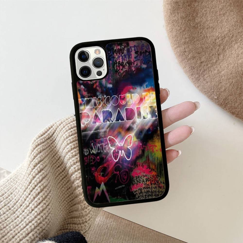 Moon Music Coldplay Band PC+TPU Phone Case For IPhone 17 16 15 14 PRO MAX 11 12 13 PLUS MINI Cover