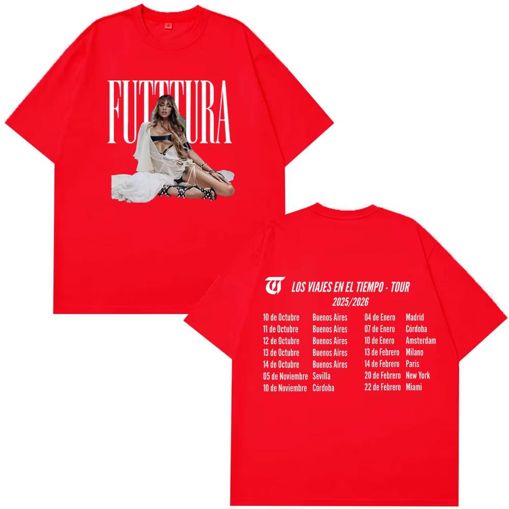 

2026 Summer Singer TINI STOESSEL Futtura Tour Vintage Printed Tshirt Unisex Women Hiphop Tshirts Cotton Casual Tshirt Streetwear 4XL