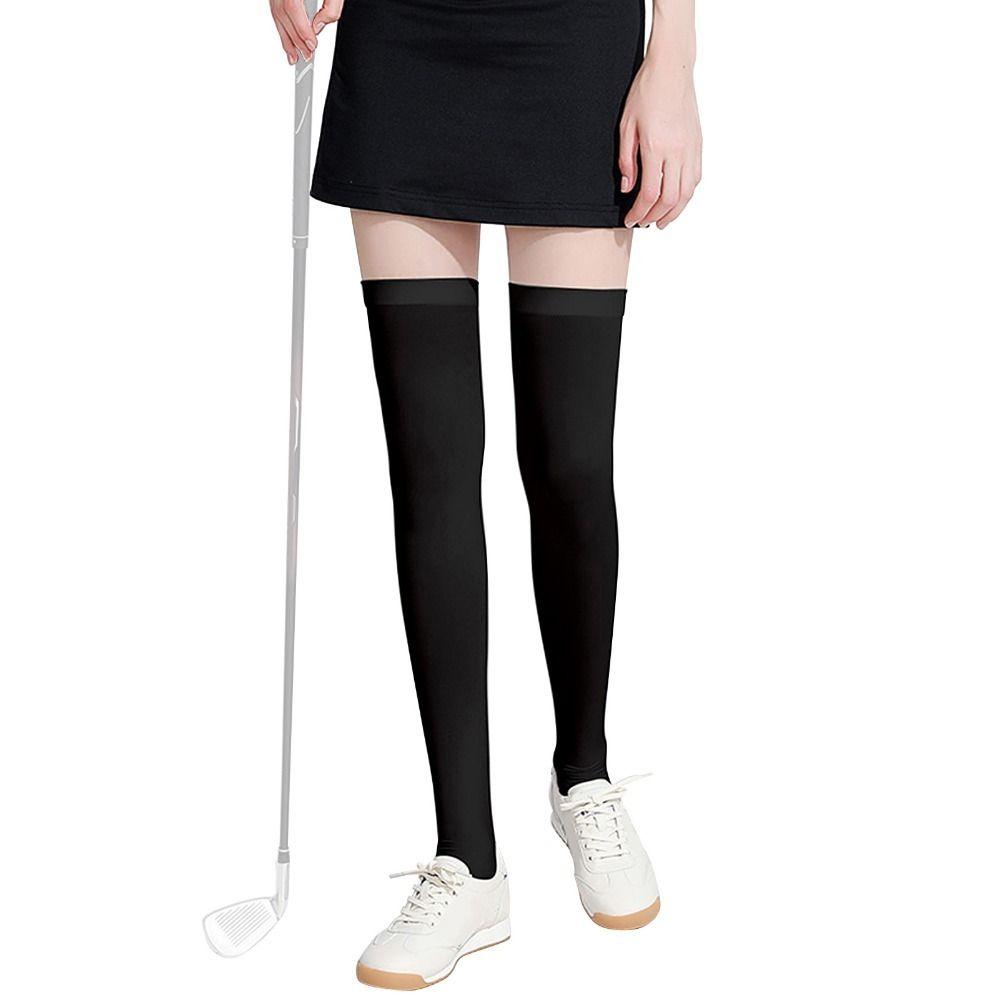 2pcs Breathable Leg Sleeves UPF 50 Knee Stockings Skin Friendly Thigh High Stockings  Outdoor Wear