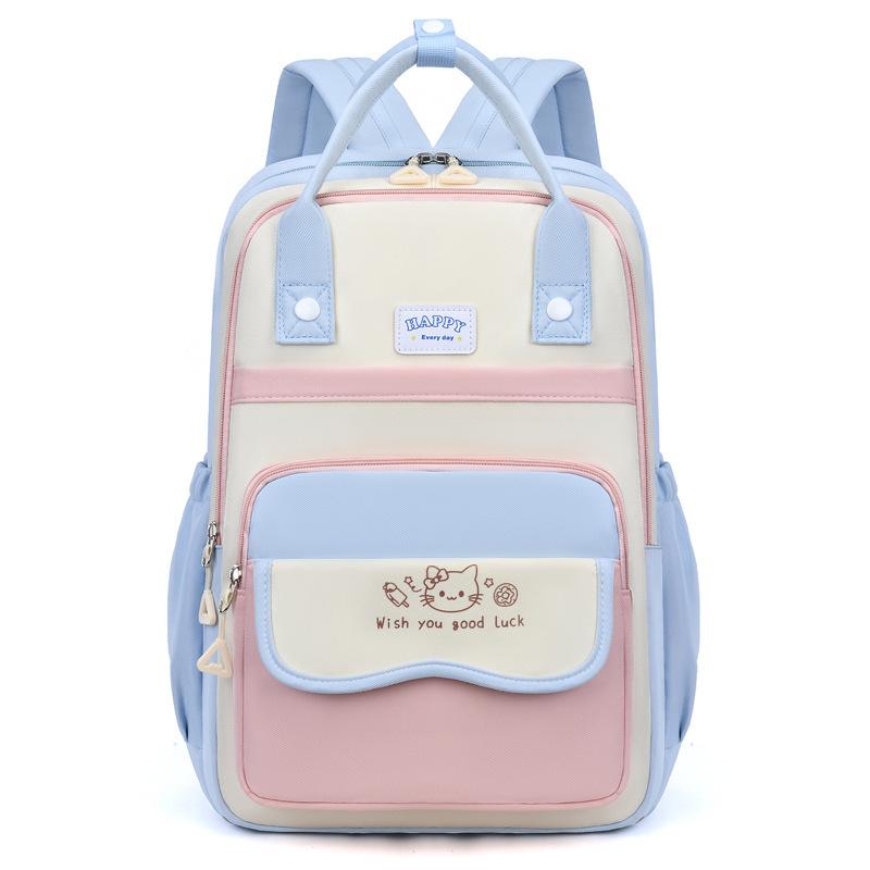 Primary And Secondary School Students Schoolbag Large-Capacity Tutoring Portable Backpack Grade 3-9 Girls High Value