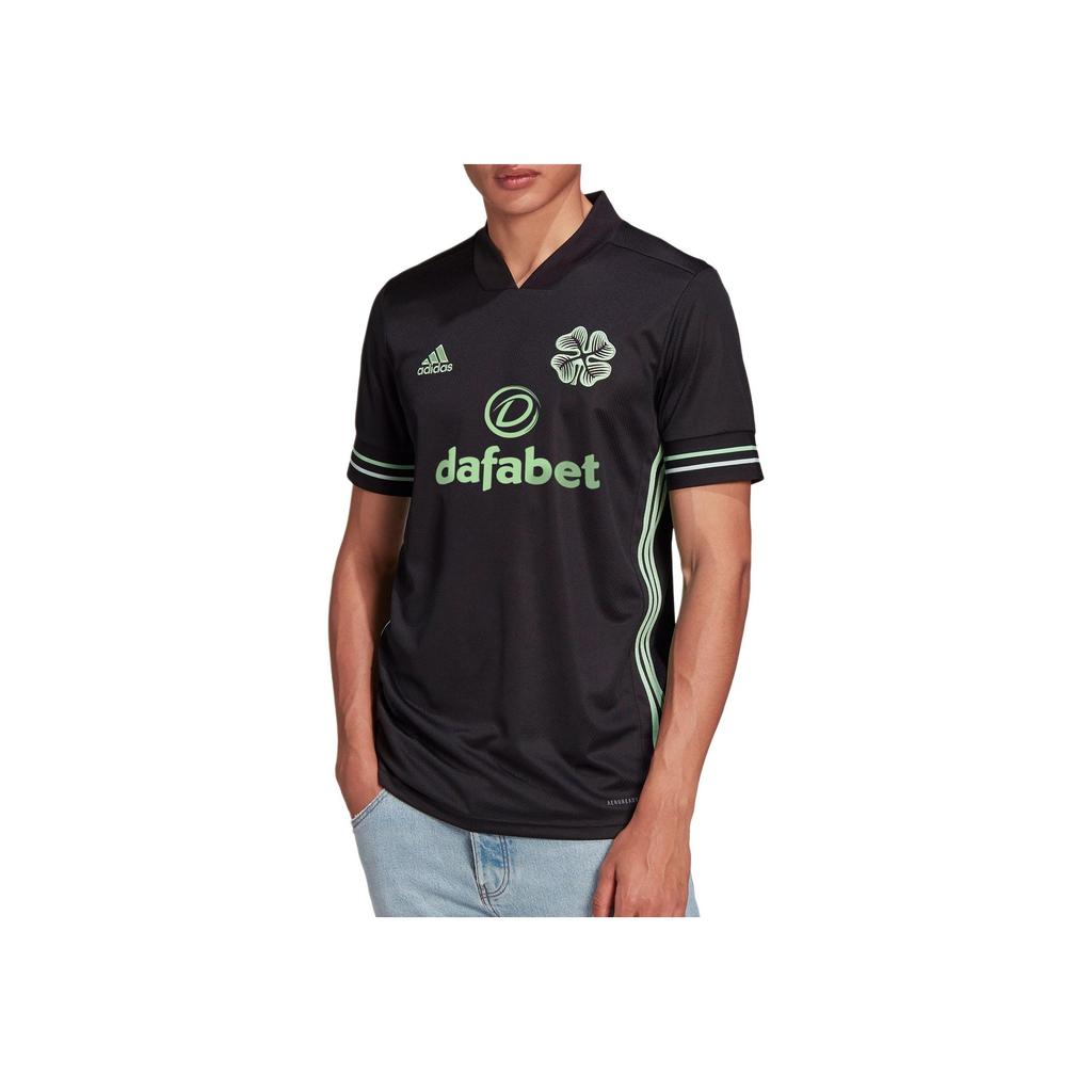 Adidas Letter Print Side Stripe Pullover Short Sleeve Comfortable Breathable Retro Football Shirt Men tops Black GE5240