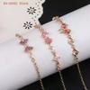 Y2K Utsökt Söt Rosa Zirkon Rosett Kärlekshjärta Kedjearmband För Kvinnor Flickor Fest Smycken Presenttillbehör
