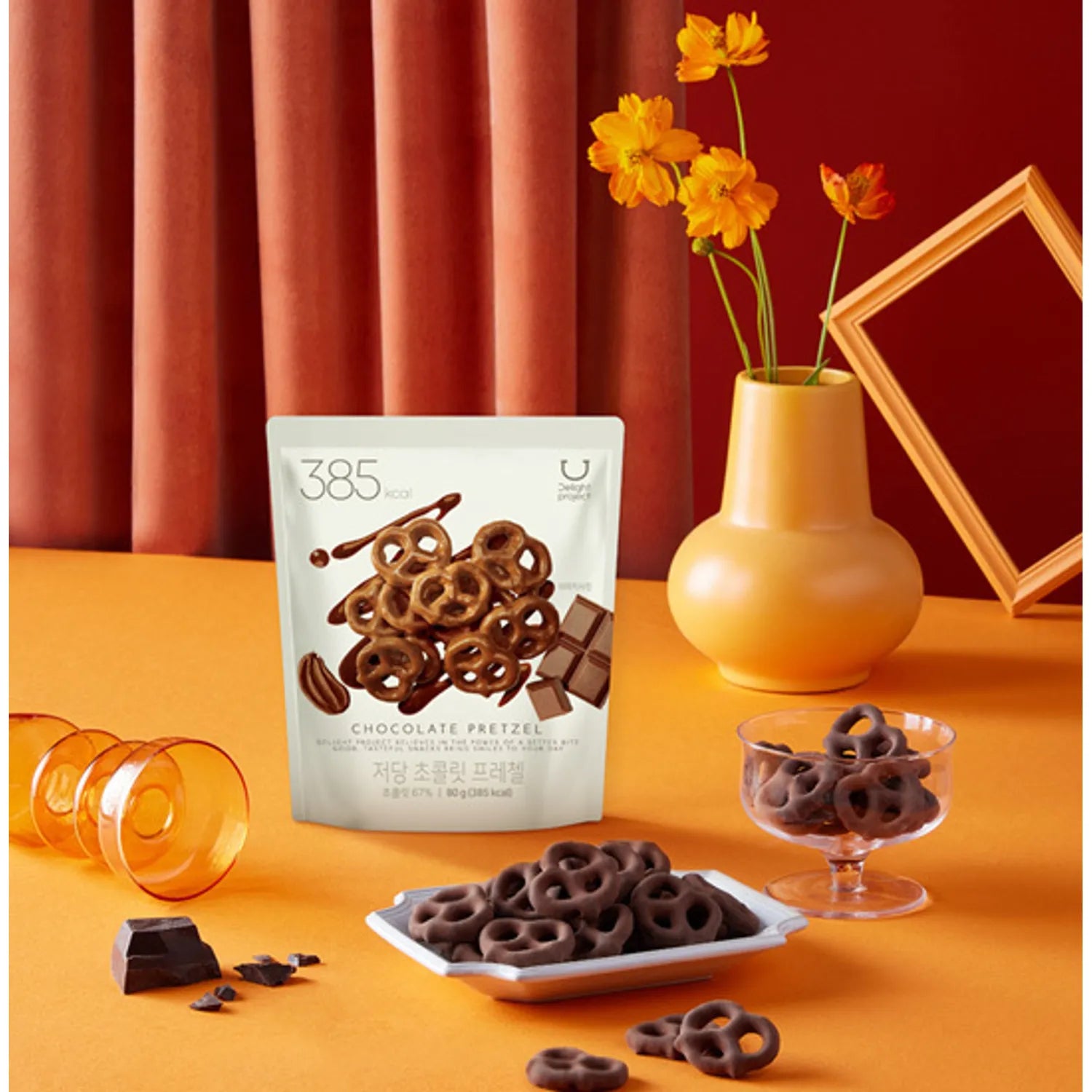 DELIGHT PROJECT Low-Sugar Chocolate Pretzel 80g/3bag Pretzel 80g/3bag