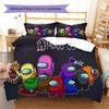 Among Us Pattern Bedding,Quilt Set Quilt Cover Pillowcase Home Birthday Gift (1 * Duvet Cover + 2 * Pillowcase, Without Core)